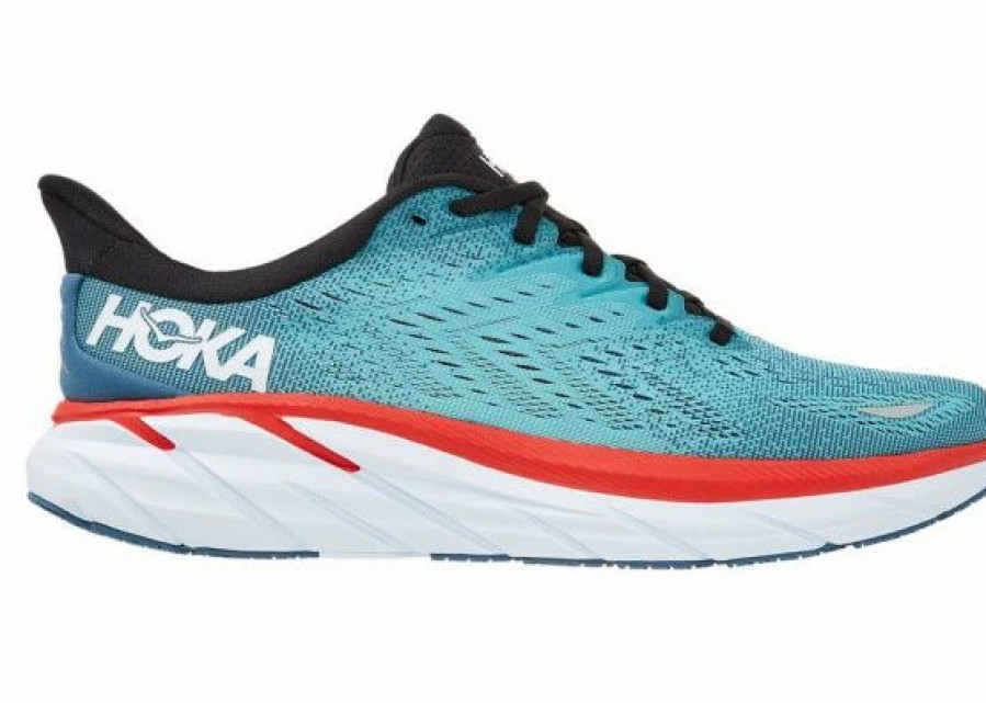 * Hoka One One Hoka Men'S Clifton 8 In Real Teal/Aquarelle | Hoka One One