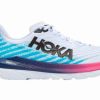 * Hoka One One Hoka Men'S Mach Shoes 5 In White/Scuba Blue | Hoka One One