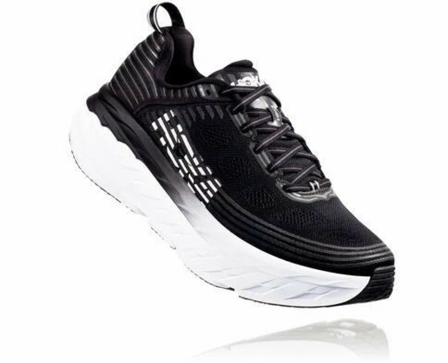 * Hoka One One Bondi 6 Black Marathon Running Shoes 1019269-Blk | Hoka One One