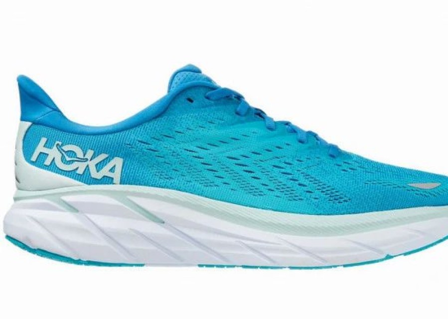 * Hoka One One Hoka Men'S Clifton 8 Shoes In Ibiza Blue/Scuba Blue | Hoka One One