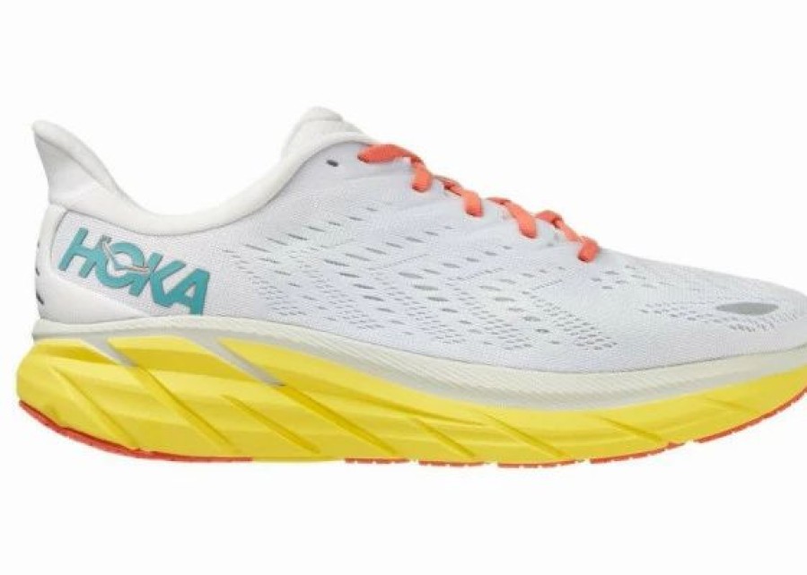 * Hoka One One Hoka Men'S Clifton 8 Shoes In Blanc De Blanc/Illuminating | Hoka One One