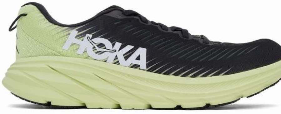 * Hoka One One Black & Green Rincon 3 Sneakers | Hoka One One